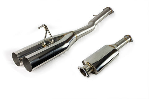 ISR Performance EP (Straight Pipes) Dual Tip Exhaust 4in - Nissan 350Z - IS-EPDUAL-350BO