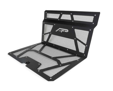 Agency Power 14-18 Polaris RZR XP 1000 / XP Turbo Vented Engine Cover - Matte Black/Matte Black Mesh - AP-RZR-111-FMB-MMBLK