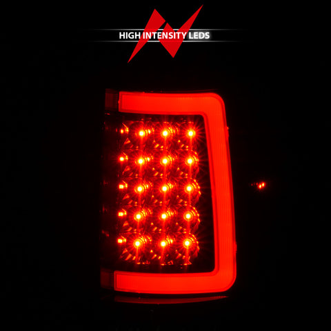 ANZO 2004-2006 Ford F-150 LED Tail Lights w/ Light Bar Black Housing Smoke Lens - 311343