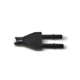 Russell Adapter Y-Block 3/8in Sae Quick Disconnect Female To 2X 3/8in Sae Qd Male Blk Anodized - 644163