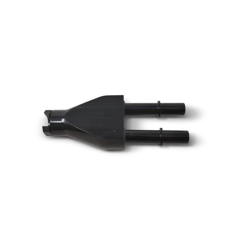 Russell Adapter Y-Block 3/8in Sae Quick Disconnect Female To 2X 3/8in Sae Qd Male Blk Anodized - 644163