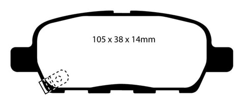 EBC 03-05 Infiniti FX35 3.5 Greenstuff Rear Brake Pads - DP61666