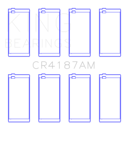 King Toyota 2LT/3L AM-Series 4 Pairs Connecting Rod Bearing Set - CR4187AM0.25
