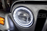 Oracle 7in Round Surface Mount LED Headlight Halo Kit - Blue - 3981-002