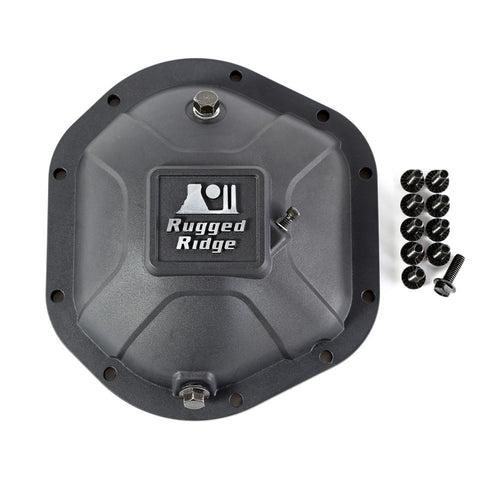 Rugged Ridge Boulder Aluminum Differential Cover Dana 44 Black - 16595.12