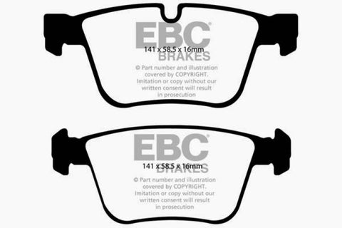 EBC 07-11 Mercedes-Benz CL63 AMG 6.2 Redstuff Rear Brake Pads - DP31942C