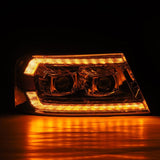 AlphaRex 06-08 Lincoln Mark LT LUXX-Series LED Projector headlights Black w/ Sequential Signal - 880132