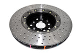 DBA 18-21 Subaru WRX STI Front 5000 Series 2-Piece Drilled Rotor w/Black Hat - DBA53050BLKXD-10