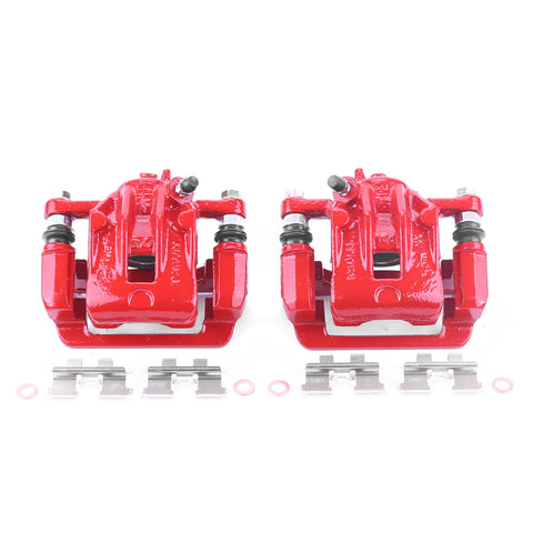 Power Stop 05-09 Hyundai Tucson Rear Red Calipers w/Brackets - Pair - S3100