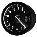 Autometer Stack Clubman Tachometer 80mm 0-3-13K RPM - Black - ST200-0313