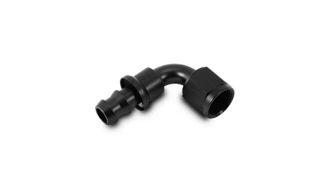 Vibrant -10AN Push-On 90 Deg Hose End Fitting - Aluminum - 22910