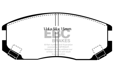 EBC 91-94 Dodge Colt 1.5 Greenstuff Front Brake Pads - DP21063