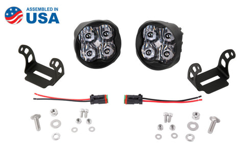 Diode Dynamics SS3 LED Pod Max - White SAE Fog Angled (Pair) - DD6499P