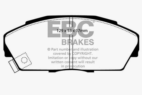 EBC 92-94 Acura Integra 1.7 Vtec Ultimax2 Front Brake Pads - UD409