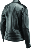 River Road Race Leather Jacket Black Womens - Small - 094363