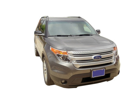 AVS 11-15 Ford Explorer (Excl. Sport Model) Aeroskin Low Profile Hood Shield - Chrome - 622045