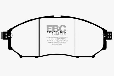 EBC 06-09 Infiniti FX35 3.5 Greenstuff Front Brake Pads - DP61671
