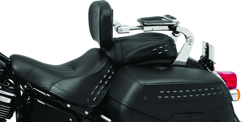 Kuryakyn Fixed Mounts Multi-Purpose Driver & Passenger Backrest 18-Up Softail Black - 7080