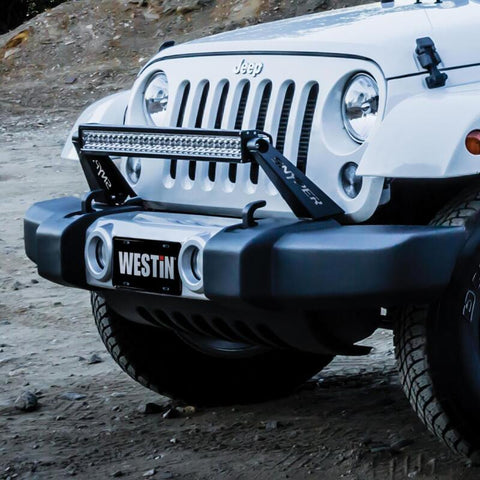 Westin/Snyper 07-17 Jeep Wrangler Snyper Bumper Mount 30in LED Bar - Textured Black - 62-41065