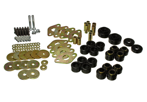 Energy Suspension 18-20 Jeep Wrangler JL Body Mount Set With Hardware - Black - 2.4114G