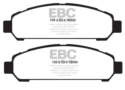 EBC 08+ Toyota Venza 2.7 Greenstuff Front Brake Pads - DP61851