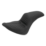 Mustang 06-17 Harley Softail Wide Tire (200mm) Fastback 1PC Seat w/Diamond Stitch - Black - 76982