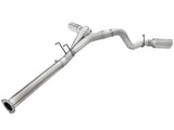 aFe Atlas Exhaust 4in DPF-Back Exhaust Aluminized Steel Polished Tip 11-14 ford Diesel Truck V8-6.7L - 49-03065-P