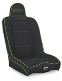 PRP Daily Driver High Back Suspension Seat- Black/Green Vinyl - A140110-201-W