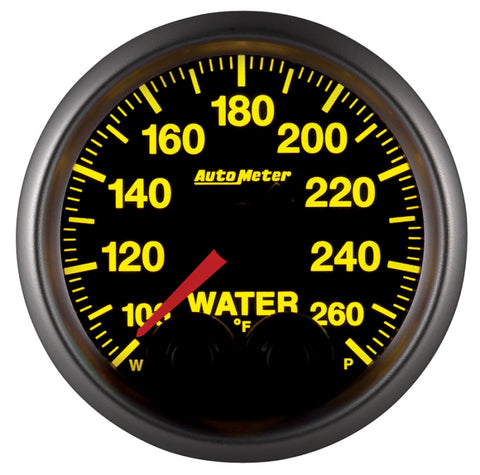 Autometer Elite 52mm 100-260 Degress F Water Temperature Peak and Warn Gauge w/ Electonic Control - 5654