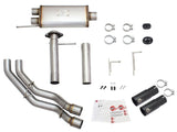 aFe Rebel Exhausts 3in SS Cat-Back 09-14 Ford F-150 4.6/5.0/5.4L w/ Black Tips - 49-43080-B