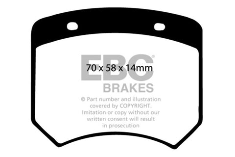 EBC 03-04 Morgan Aero 8 4.4 Redstuff Rear Brake Pads - DP3102C