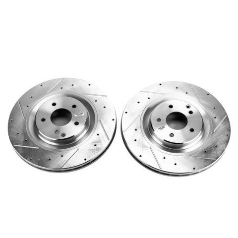 Power Stop 02-04 Mercedes-Benz C32 AMG Front Evolution Drilled & Slotted Rotors - Pair - EBR1243XPR