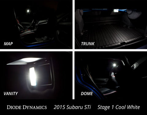 Diode Dynamics 15-19 Subaru WRX Interior Light Kit Stage 2 - Blue - DD0263