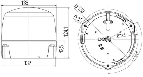 Hella Led Lamp 12/24V Amber Fix Mounting 2Rl - 010979001