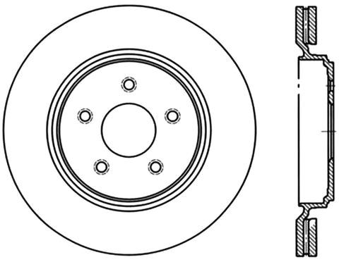 StopTech Power Slot 06-08 Cadillac XLR-V SC / 06-09 Corvette (Z51) Rear Right Slotted CRYO Rotor - 126.62096CSR