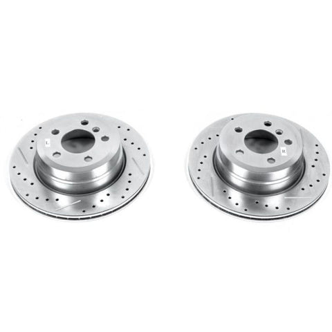 Power Stop 07-18 BMW X5 Rear Evolution Drilled & Slotted Rotors - Pair - EBR1031XPR