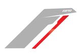APR Sideburn Sticker - Silver/Red - PM100333