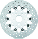 Twin Power 84-17 Big Twin Exc 08-17 FLH FLT Rear 11.5 Floating Rotor Silver Mesh - 666840