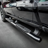 Westin 19-20 Chevrolet/GMC Silverado/Sierra 1500 Double Cab PRO TRAXX 4 Oval Nerf Step Bars - Black - 21-24125