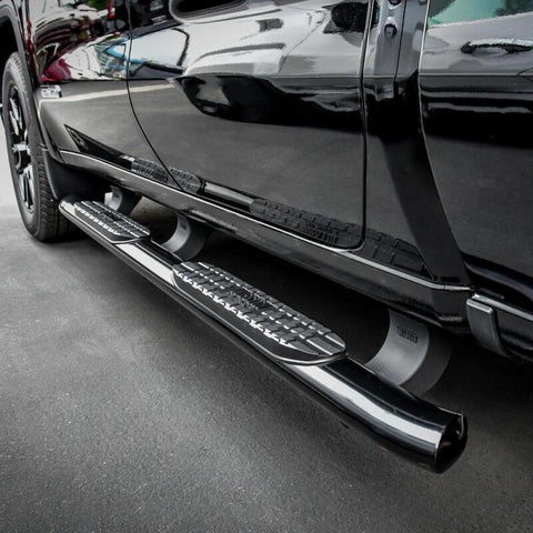 Westin 19-20 Chevrolet/GMC Silverado/Sierra 1500 Double Cab PRO TRAXX 4 Oval Nerf Step Bars - Black - 21-24125