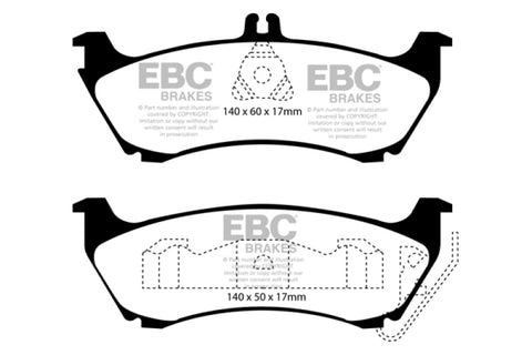 EBC 99-02 Mercedes-Benz M-Class (ML) ML320 3.2 Yellowstuff Rear Brake Pads - DP41437R