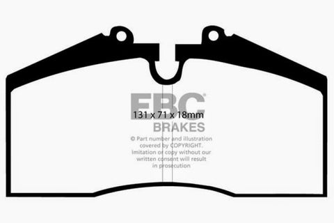 EBC 96-98 Porsche 911 (993) 3.6 Carrera 4S Yellowstuff Rear Brake Pads - DP4767R