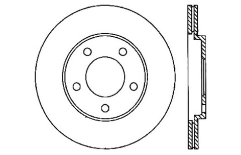 StopTech 05-10 Ford Mustang Slotted & Drilled Left Rear Rotor - 127.61087L