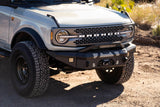 DV8 Offroad 2021+ Ford Bronco Front Bumper Winch Capable w/ Optional Bull Bar/Aux Light Opening - FBBR-01