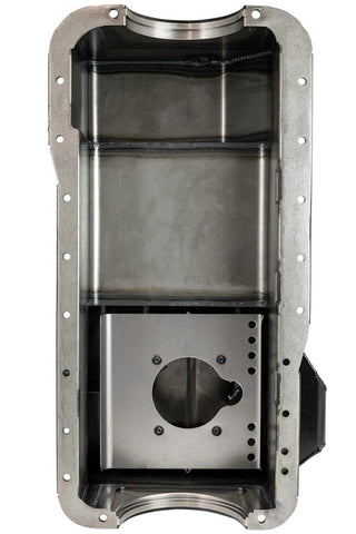 Moroso Ford 351W (w/Rear Sump & Billet End Seals) Road Race Baffled Wet Sump 7qt 7.5in Steel Oil Pan - 20534