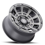 ICON Thrust 17x8.5 6x5.5 0mm Offset 4.75in BS 106.1mm Bore Smoked Satin Black Wheel - 2817858347SSBT