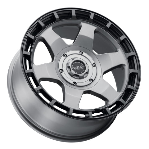 Weld Off-Road Ridge 20x9 - 5x127 / 5x139.7 BP - ET0 - 87.1mm CB - Satin Gunmetal Wheel (Black Ring) - W15109057500