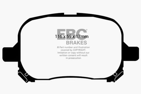 EBC 97-99 Lexus ES300 3.0 Redstuff Front Brake Pads - DP31133C