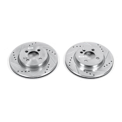 Power Stop 07-09 Mini Cooper Front Evolution Drilled & Slotted Rotors - Pair - EBR853XPR