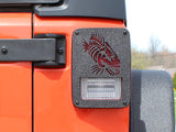 Fishbone Offroad 07-18 Jeep Wrangler JK - Black Textured Powdercoat Tail Light Covers - FB31043